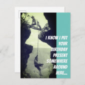 Postkarte zum späten Geburtstag (Vorne/Hinten)