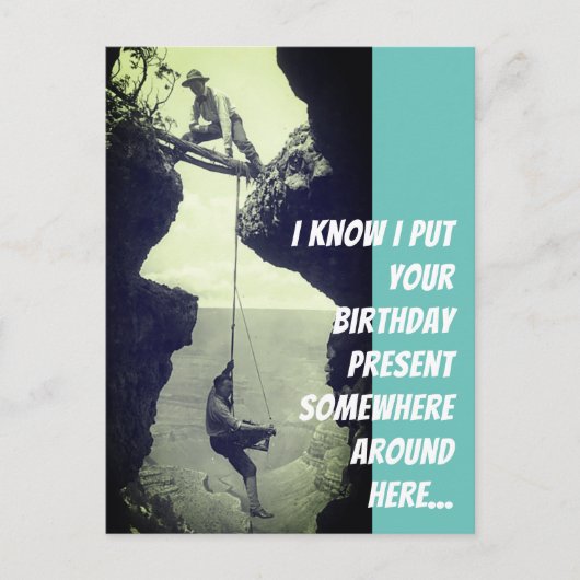 Postkarte zum späten Geburtstag (Vorderseite)