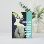 Postkarte zum späten Geburtstag (Stehend Vorderseite)