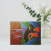 Postkarte zum Tanzen von Füchsen (Stehend Vorderseite)
