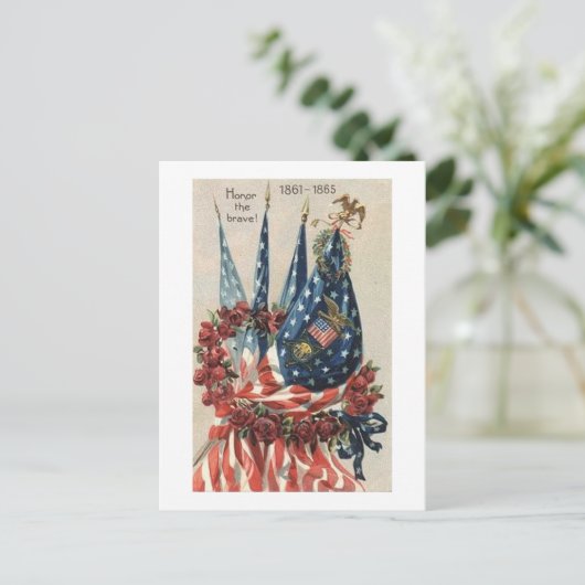 Postkarte zum Vintagen Gedenktag (Stehend Vorderseite)