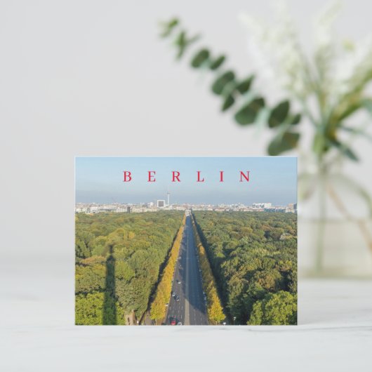 Postkarte zur Berliner Skyline (Stehend Vorderseite)