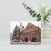 Postkarte zur Boston Fire Station (Stehend Vorderseite)