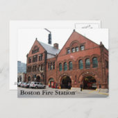 Postkarte zur Boston Fire Station (Vorne/Hinten)