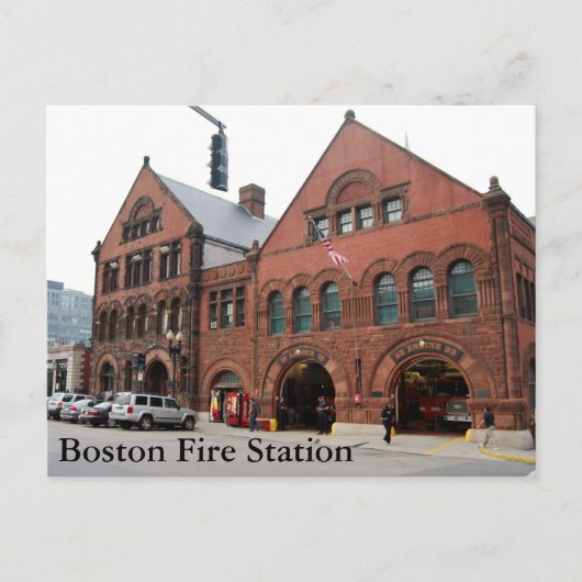 Postkarte zur Boston Fire Station (Vorderseite)