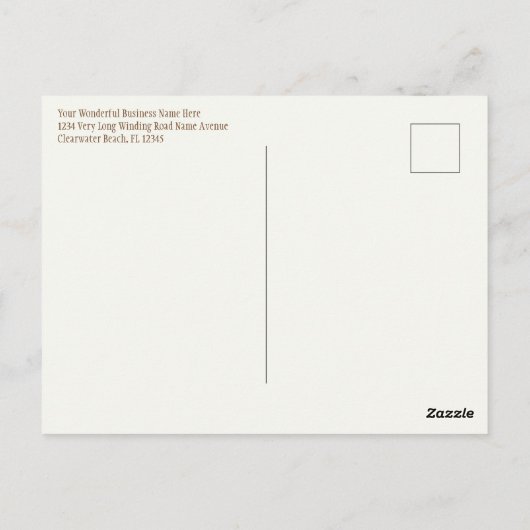 Postkarte zur Erinnerung "Business Fall Back Time (Rückseite)