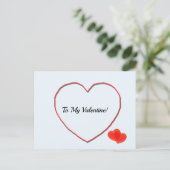 Postkarte - zur Herzform meines Valentins (Stehend Vorderseite)