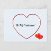 Postkarte - zur Herzform meines Valentins (Vorderseite)