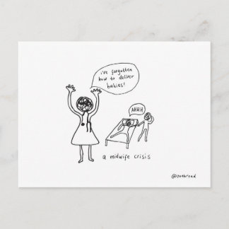 Postkarte zur Krise der Hebamme