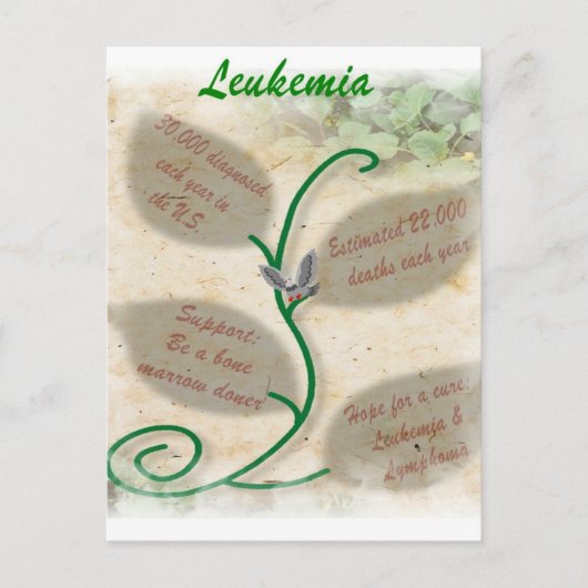 Postkarte zur Leukämie (Vorderseite)