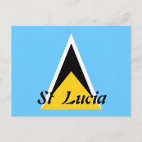 Postkarte zur St. Lucia-Flagge