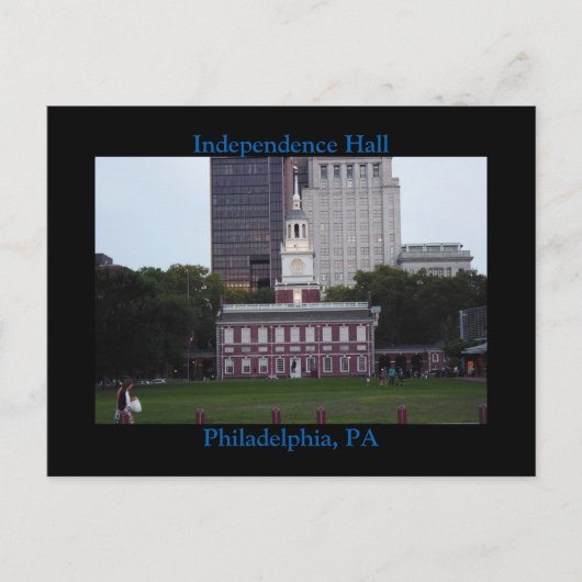 Postkarte zur Unabhängigkeit Hall Philadelphia (Vorderseite)