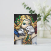 Postkarte "Zwei Fee Frettchen" (Stehend Vorderseite)