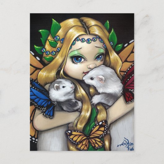 Postkarte "Zwei Fee Frettchen" (Vorderseite)