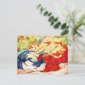 Postkarte: zwei Katzen Postkarte (Stehend Vorderseite)