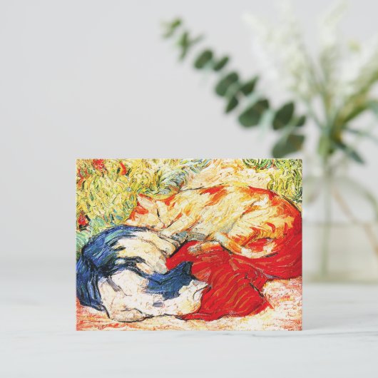 Postkarte: zwei Katzen Postkarte (Stehend Vorderseite)