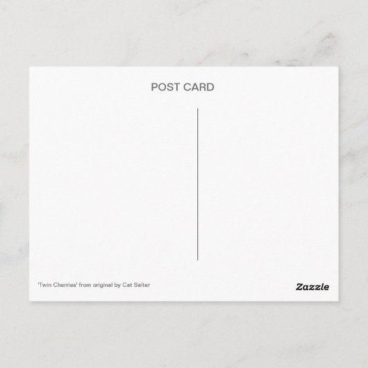 Postkarte - Zwillingskirschen (Rückseite)