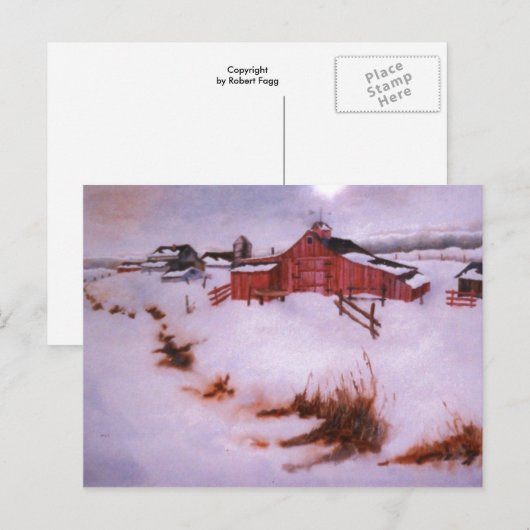 Postkarte "Zwischen Schnee" (Vorne/Hinten)