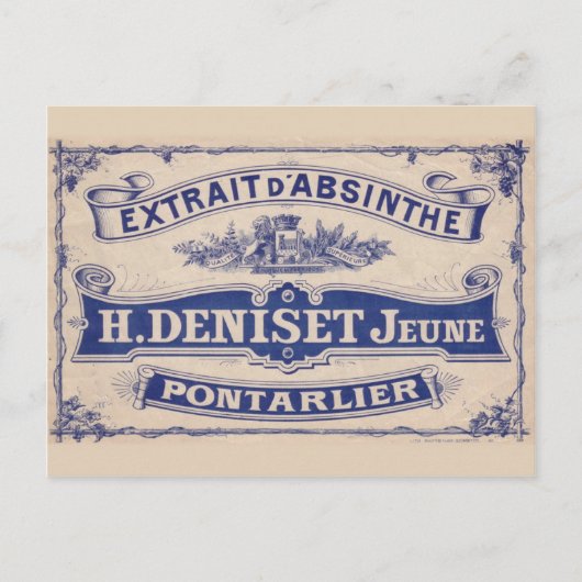 Postkarten-Absinth Deniset Postkarte (Vorderseite)