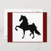 Postkarten - Amerikanische Saddlebred Silhoutte (Vorne/Hinten)