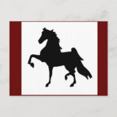Postkarten - Amerikanische Saddlebred Silhoutte (Vorderseite)