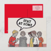 Postkarten-Aufenthalt zu Hause Postkarte (Vorne/Hinten)
