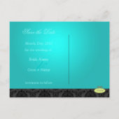 Postkarten aus dem Foto Damask Save the Date, (Rückseite)
