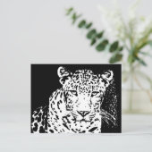 Postkarten aus Leopard, Schwarz und Weiß (Stehend Vorderseite)