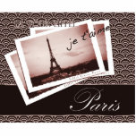 Postkarten aus Paris Fotoskulptur Schlüsselanhänger<br><div class="desc">Art Deko Art Collage des Eiffelturms - sehr romantisch! Will du nicht,  dorthin zu gehen?</div>