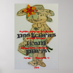 Postkarten aus Paris Poster