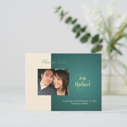 Postkarten aus Save the Date Foto, (Stehend Vorderseite)