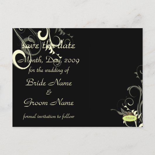 Postkarten aus Save the Date Foto, (Rückseite)