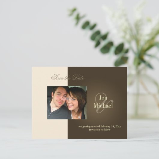 Postkarten aus Save the Date Foto, (Stehend Vorderseite)