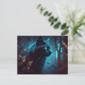 Postkarten Blaue Katze (Stehend Vorderseite)