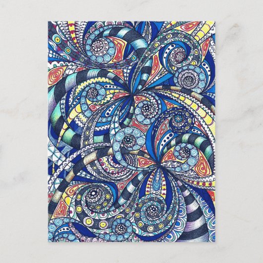 Postkarten Blumen abstrakt Hintergrund (Vorderseite)