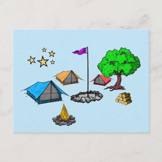 Postkarten Camping (Vorderseite)