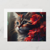 Postkarten Cat Fleur (Vorne/Hinten)
