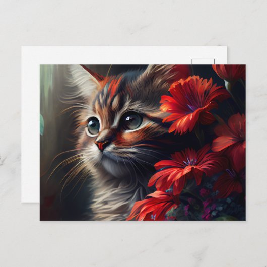 Postkarten Cat Fleur (Vorne/Hinten)