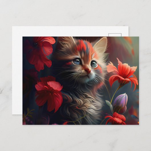 Postkarten Cat Fleur (Vorne/Hinten)