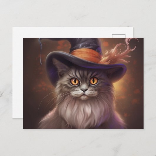 Postkarten Cat Halloween (Vorne/Hinten)