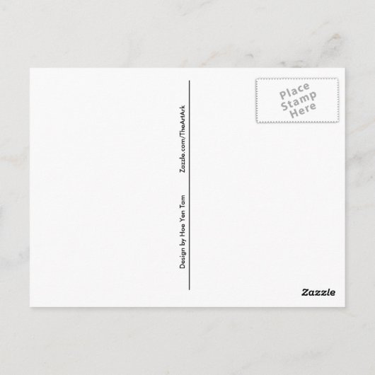 Postkarten - Chrysanthemum und Damselfly (Rückseite)