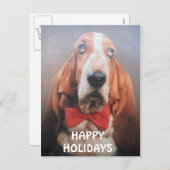 Postkarten-Dachshund-Jagdhund-glückliche Feiertagspostkarte (Vorne/Hinten)