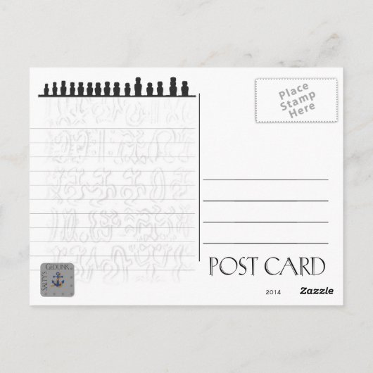 Postkarten der Osterinsel (Rückseite)