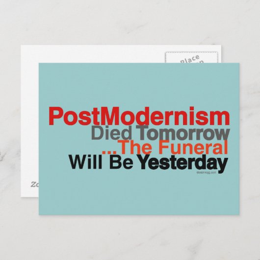 Postkarten der PostModernismus (Vorne/Hinten)