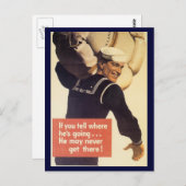 Postkarten des Weltkriegs, Kampagne "Lose Lips" (Vorne/Hinten)