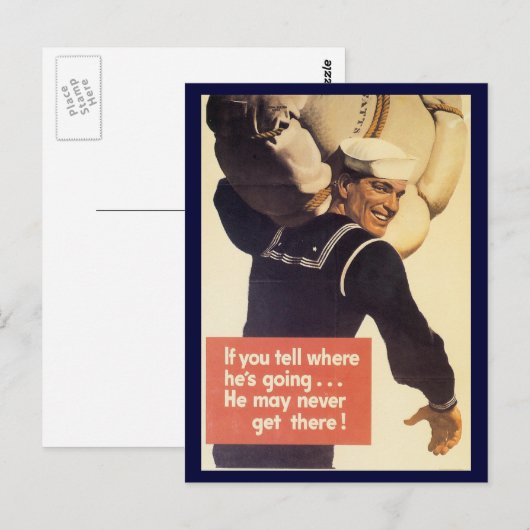 Postkarten des Weltkriegs, Kampagne "Lose Lips" (Vorne/Hinten)