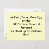 Postkarten, Ei auf dem Gesicht der Republikaner Postkarte (Vorne/Hinten)