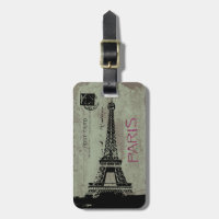 Postkarten-Eiffel-Turm-Gepäck-Umbau Paris Vintager