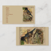 Postkarten-Eisvogel Visitenkarte (Vorne/Hinten)