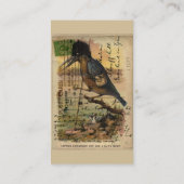 Postkarten-Eisvogel Visitenkarte (Rückseite)